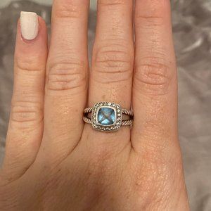 David Yurman Albion Petite Ring (blue topaz)